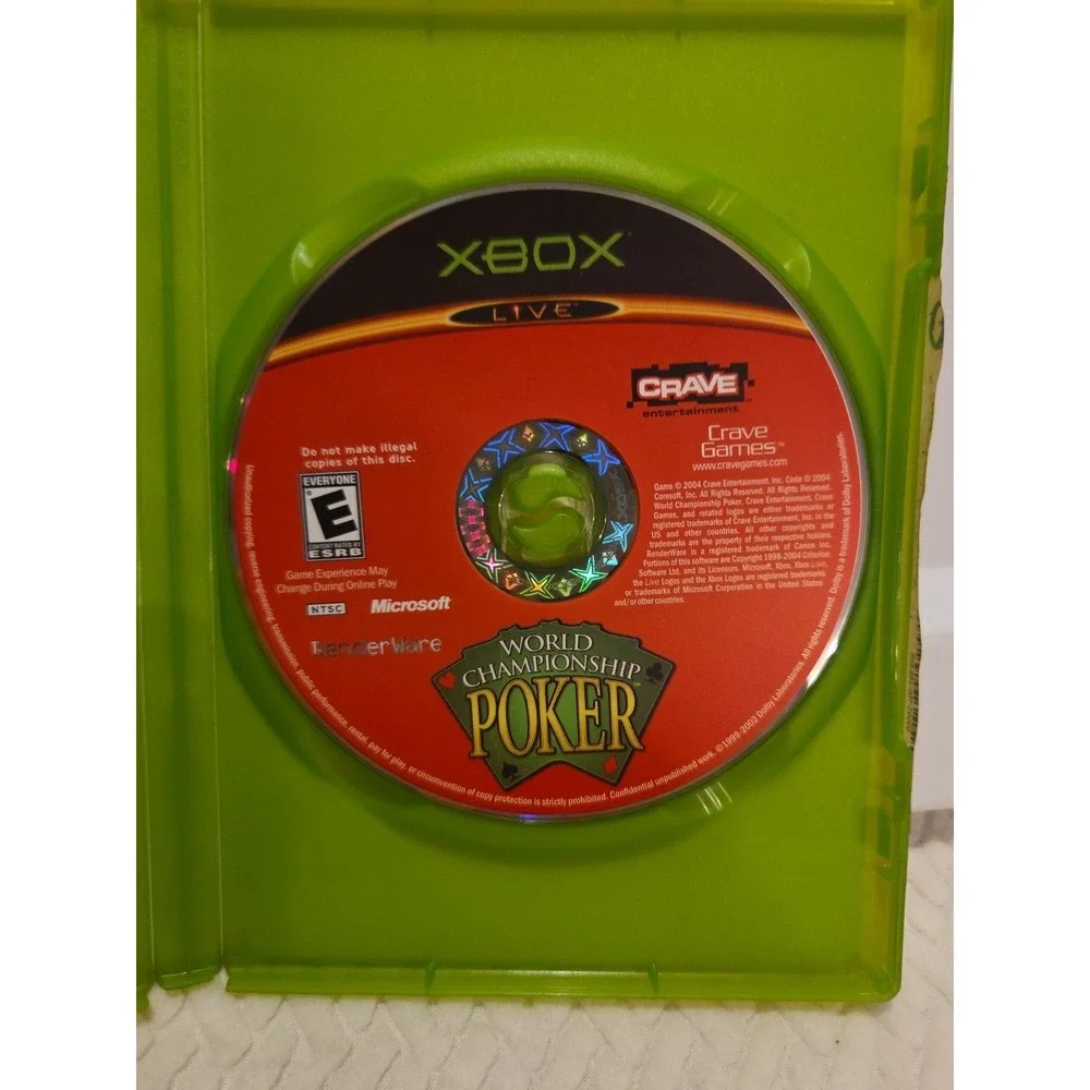World‎ Championship Poker (Microsoft Xbox, 2004) no manual Tested
